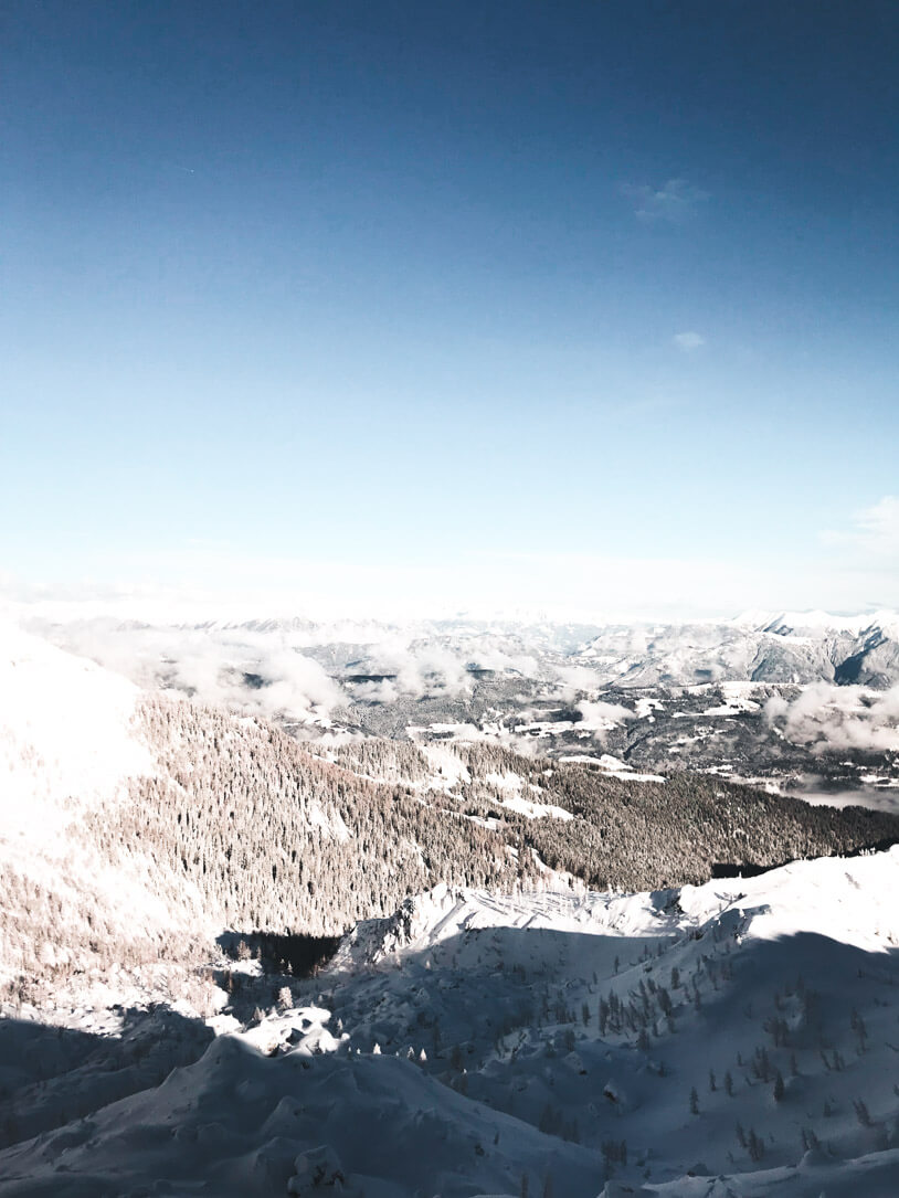 Traumhafte Panoramen beim Skifahren im Nassfeld